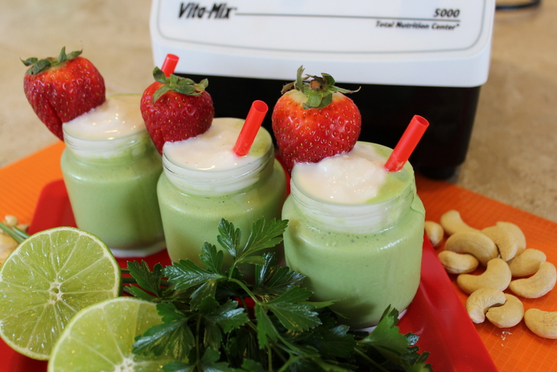 Natural Shamrock Shake Recipe in the VitaMix