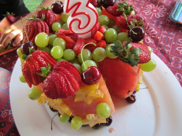 Fruit Tower Birthday Cake - Weelicious