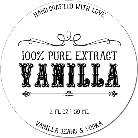 Homemade Vanilla Printable 2 Ounce