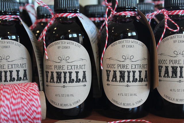 Homemade Vanilla Extract Food Label