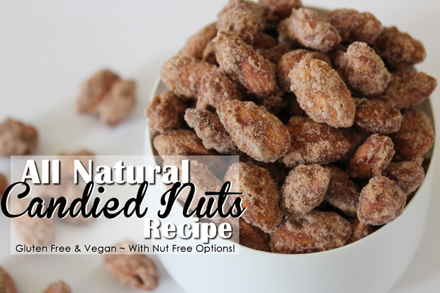 all natural candied nuts recipe - gluten free and vegan - nut free seeds and coconut