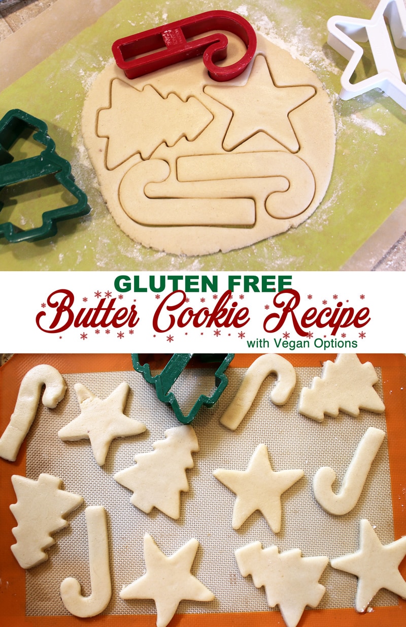 Gluten Free Butter Cookie Recipe with Vegan Options