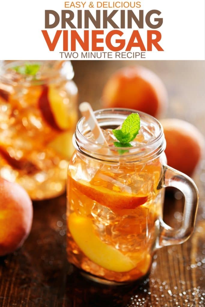 EASY Drinking Vinegar Recipe - Takes Just 2 Minutes #vinegar #shrub #recipe #howto #glutenfree #vegan #drink #guthealth