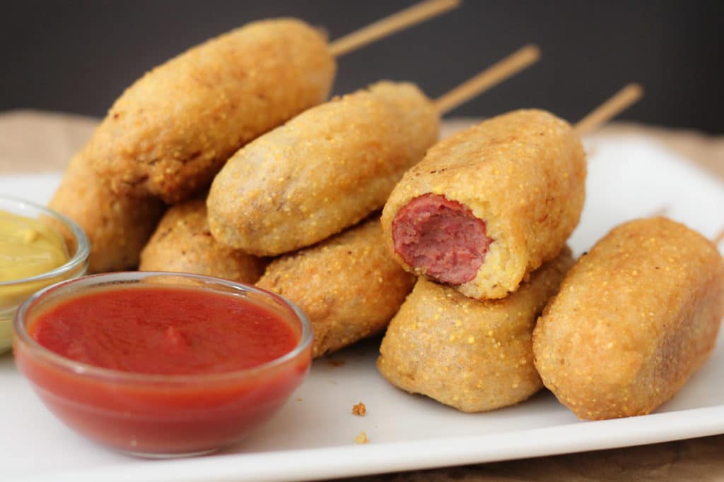 Gluten Free Vegan Corn Dog Recipe without Eggs or Milk